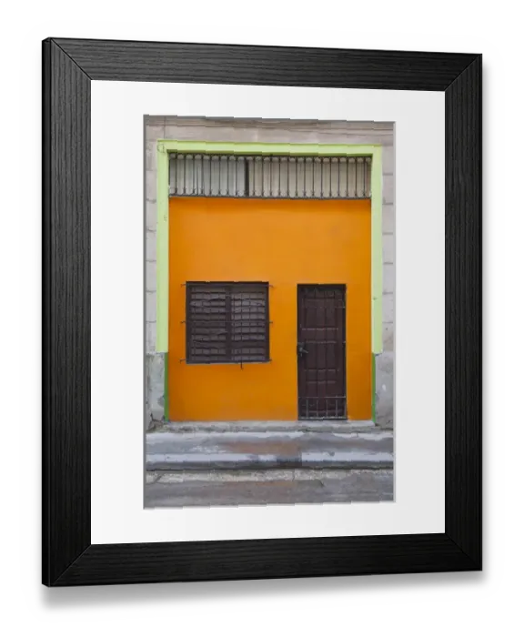 Framed Print : Cuba, Havana, Havana Vieja, Old Havana house front