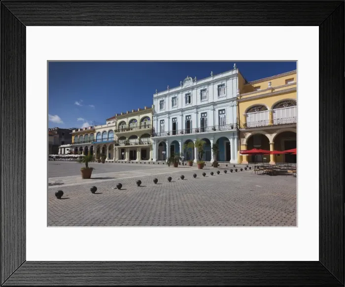 Framed Print : Cuba, Havana, Havana Vieja, Plaza Vieja, renovated buildings Framed Print : Cuba, Havana, Havana Vieja, Plaza Vieja, renovated buildings