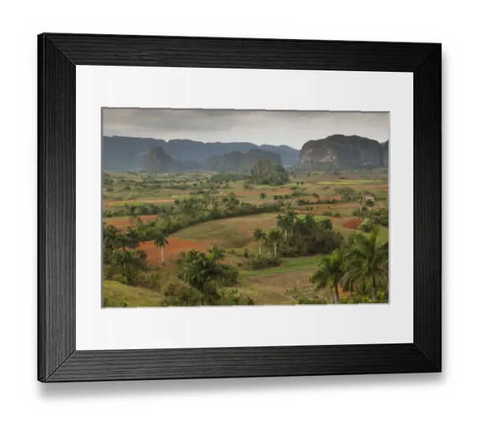 Framed Print : Cuba, Pinar del Rio Province, Vinales, Vinales Valley, elevated view