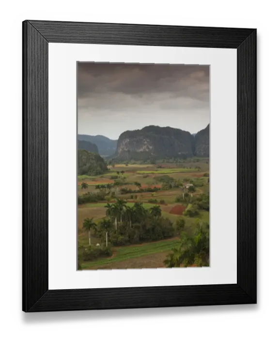 Framed Print : Cuba, Pinar del Rio Province, Vinales, Vinales Valley, elevated view