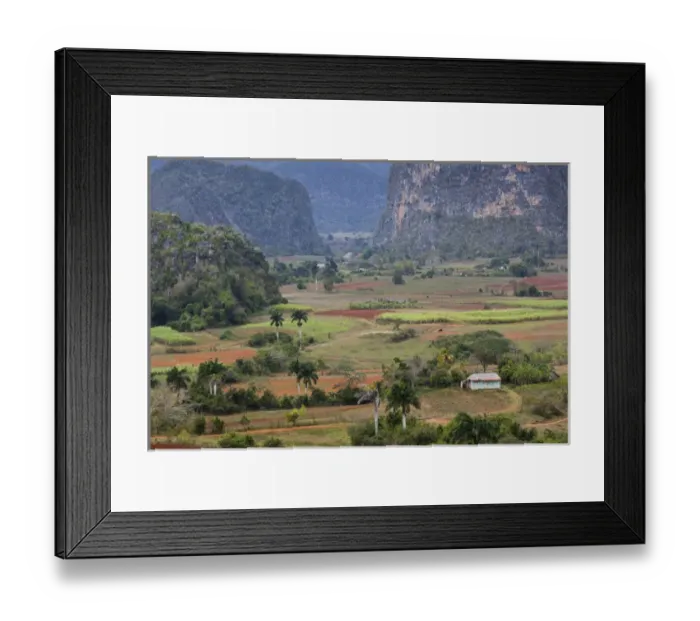 Framed Print : Cuba, Pinar del Rio Province, Vinales, Vinales Valley, elevated view