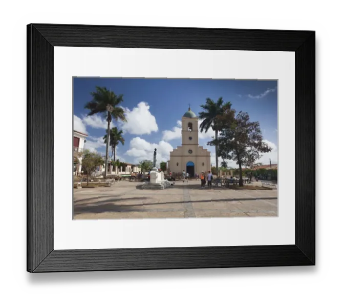 Framed Print : Cuba, Pinar del Rio Province, Vinales, Vinales Valley, town church