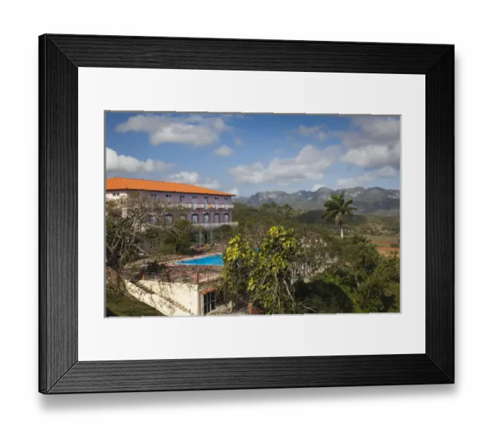 Framed Print : Cuba, Pinar del Rio Province, Vinales, Vinales Valley, HOtel los Jazmines