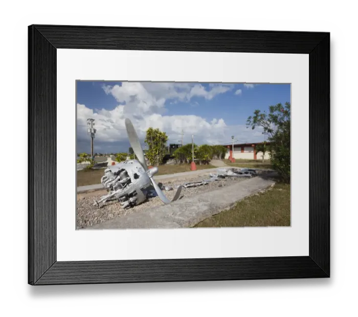 Framed Print : Cuba, Matanzas Province, Playa Giron, Museo de Playa Giron, museum of the 1961 US-CIA