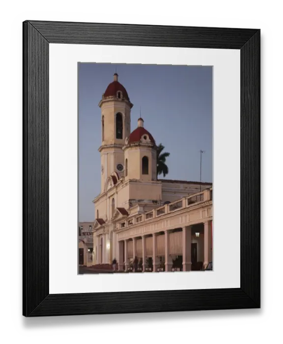 Framed Print : Cuba, Cienfuegos Province, Cienfuegos, Catedral de Purisima Concepcion cathedral, dusk Framed Print : Cuba, Cienfuegos Province, Cienfuegos, Catedral de Purisima Concepcion cathedral, dusk