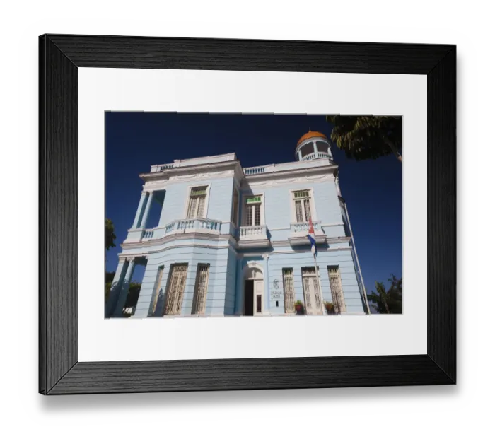 Framed Print : Cuba, Cienfuegos Province, Cienfuegos, Punta Gorda, Hostal Palacio Azul