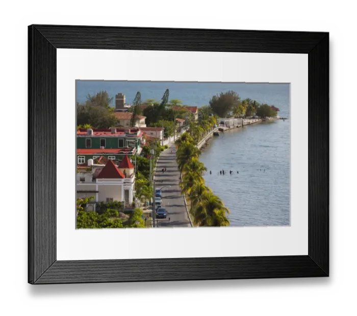 Framed Print : Cuba, Cienfuegos Province, Cienfuegos, Punta Gorda, elevated view, late afternoon Framed Print : Cuba, Cienfuegos Province, Cienfuegos, Punta Gorda, elevated view, late afternoon