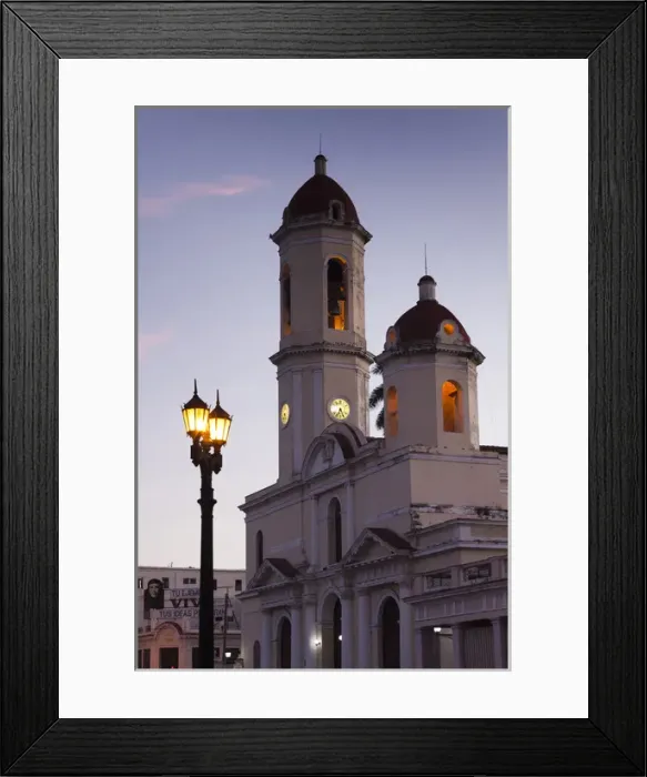 Framed Print : Cuba, Cienfuegos Province, Cienfuegos, Catedral de Purisima Concepcion cathedral, dawn