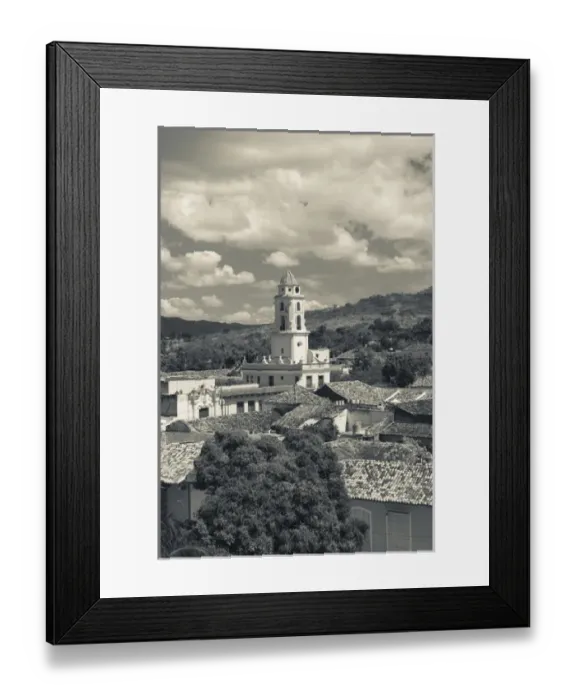 Framed Print : Cuba, Sancti Spiritus Province, Trinidad, elevated town view