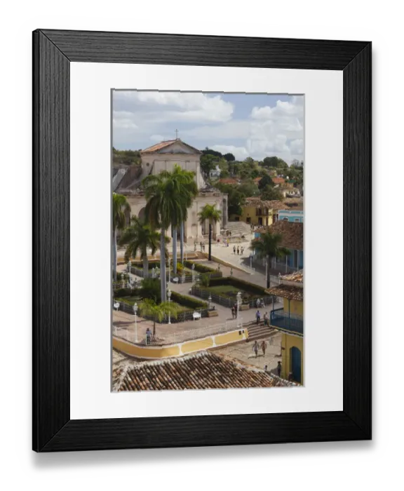Framed Print : Cuba, Sancti Spiritus Province, Trinidad, elevated view of the Plaza Mayor Framed Print : Cuba, Sancti Spiritus Province, Trinidad, elevated view of the Plaza Mayor