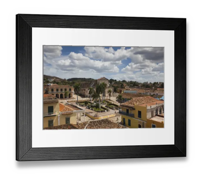 Framed Print : Cuba, Sancti Spiritus Province, Trinidad, elevated view of the Plaza Mayor Framed Print : Cuba, Sancti Spiritus Province, Trinidad, elevated view of the Plaza Mayor