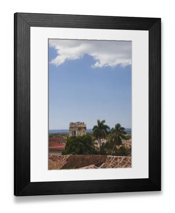 Framed Print : Cuba, Sancti Spiritus Province, Trinidad, Museo Historico Municipal Museum, tourists