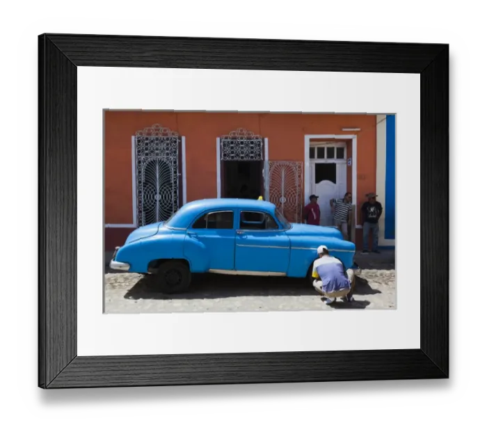 Framed Print : Cuba, Sancti Spiritus Province, Trinidad, 1940s-era US-made Chevrolet taxi Framed Print : Cuba, Sancti Spiritus Province, Trinidad, 1940s-era US-made Chevrolet taxi