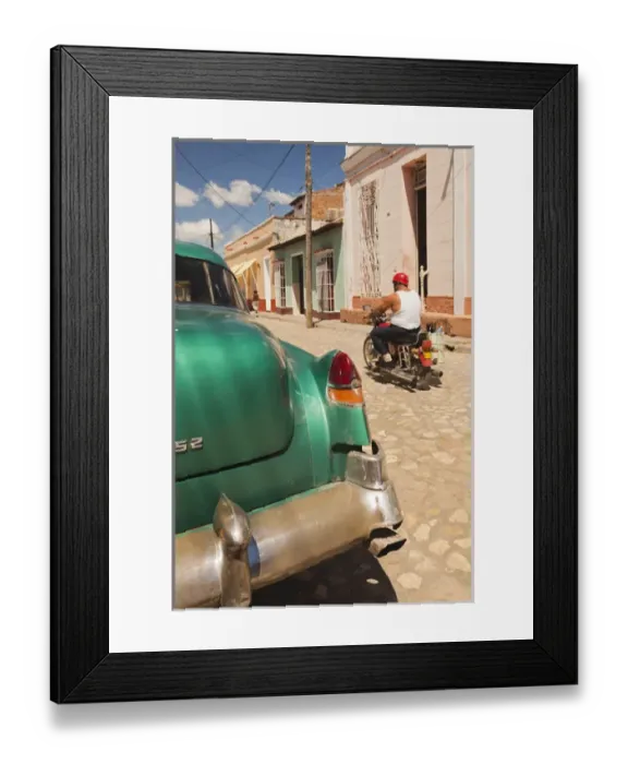 Framed Print : Cuba, Sancti Spiritus Province, Trinidad, 1950s-era US-made Cadillac taxi Framed Print : Cuba, Sancti Spiritus Province, Trinidad, 1950s-era US-made Cadillac taxi