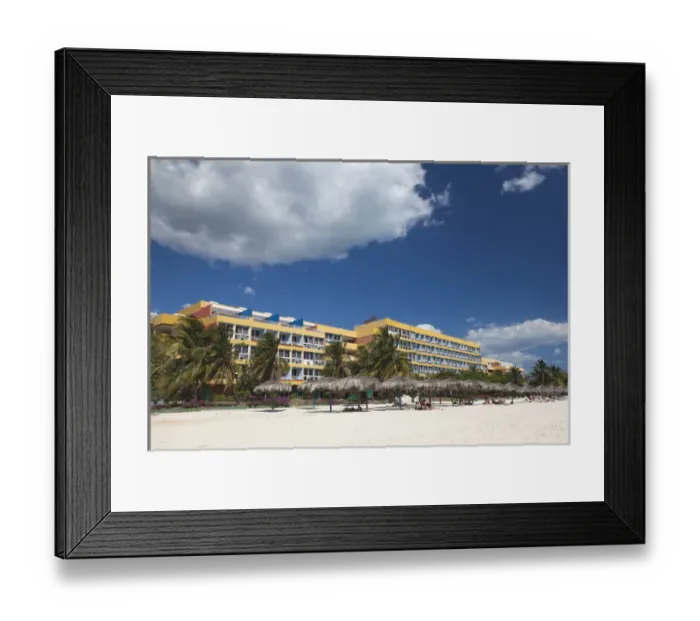 Framed Print : Cuba, Sancti Spiritus Province, Trinidad, Playa Ancon beach, Hotel Club Amigo Ancon