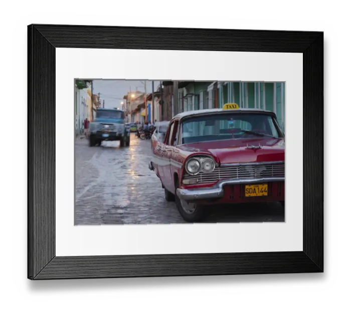 Framed Print : Cuba, Sancti Spiritus Province, Trinidad, 1950s-era US-made Plymouth taxi Framed Print : Cuba, Sancti Spiritus Province, Trinidad, 1950s-era US-made Plymouth taxi