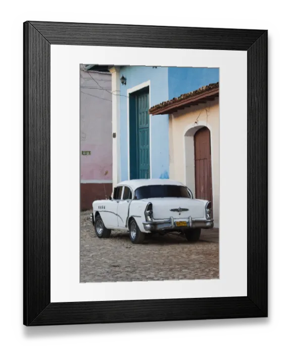 Framed Print : Cuba, Sancti Spiritus Province, Trinidad, 1950s-era US-made Buick car