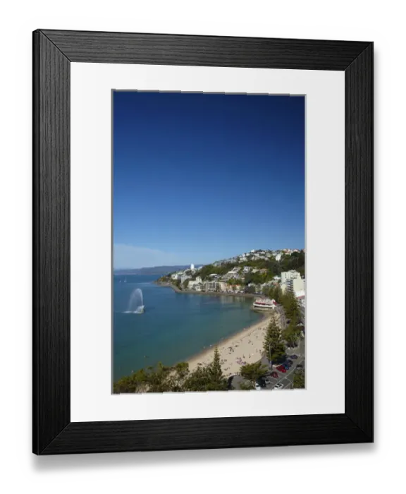 Framed Print : Fountain, Oriental Bay, Wellington, North Island, New Zealand Framed Print : Fountain, Oriental Bay, Wellington, North Island, New Zealand