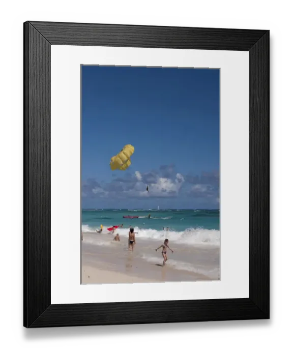 Framed Print : Dominican Republic, Punta Cana, Higuey, Bavaro, Bavaro Beach, parasailing Framed Print : Dominican Republic, Punta Cana, Higuey, Bavaro, Bavaro Beach, parasailing