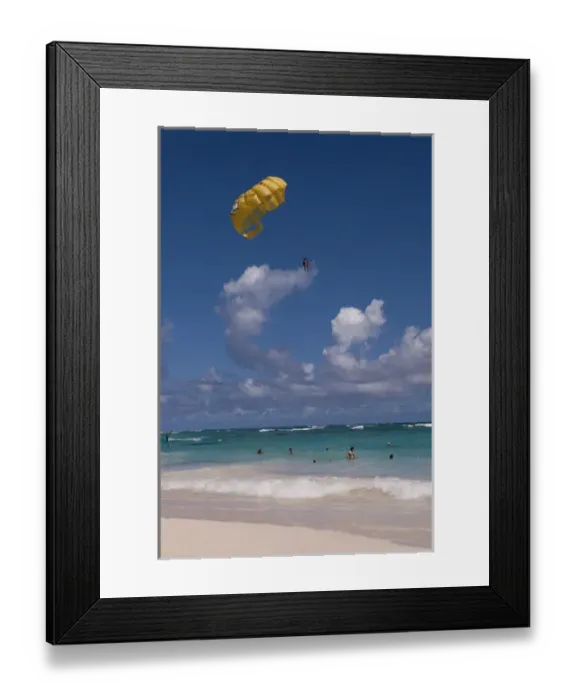 Framed Print : Dominican Republic, Punta Cana, Higuey, Bavaro, Bavaro Beach, parasailing Framed Print : Dominican Republic, Punta Cana, Higuey, Bavaro, Bavaro Beach, parasailing