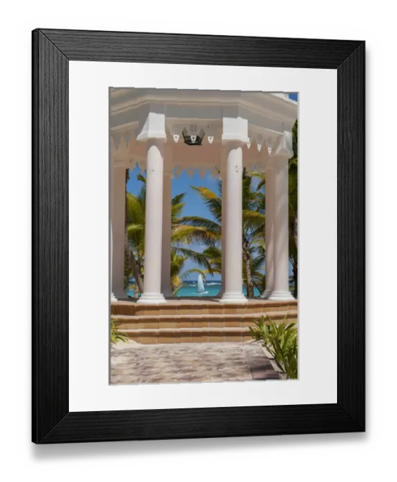Framed Print : Dominican Republic, Punta Cana, Higuey, Bavaro, Riu Palace, wedding gazebo
