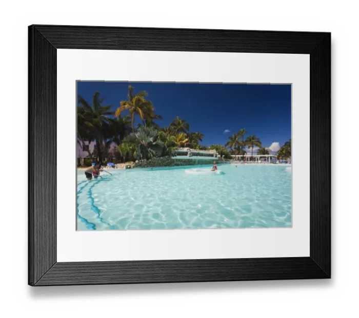 Framed Print : Cuba, Matanzas Province, Varadero, Varadero Beach, Hotel Melia Varadero, swimming pool