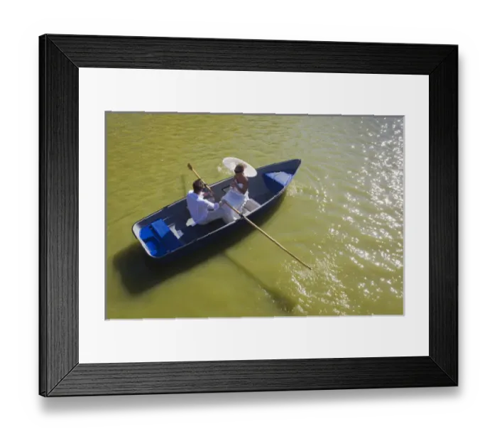 Framed Print : Cuba, Matanzas Province, Varadero, Parque Josone park, young man and woman in rowboat, NR Framed Print : Cuba, Matanzas Province, Varadero, Parque Josone park, young man and woman in rowboat, NR