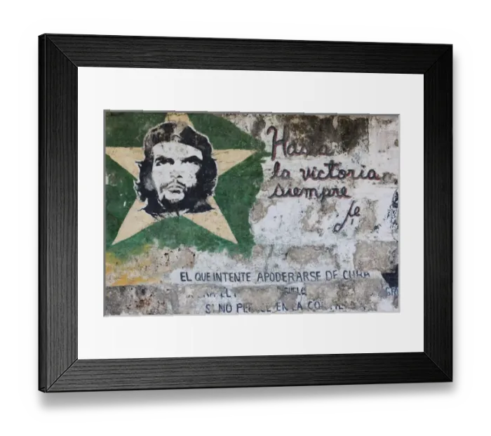 Framed Print : Cuba, Matanzas Province, Varadero, revolutionary wall mural Framed Print : Cuba, Matanzas Province, Varadero, revolutionary wall mural
