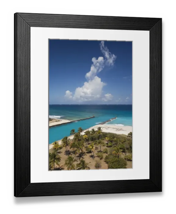 Framed Print : Cuba, Matanzas Province, Varadero, Varadero Beach, elevated view