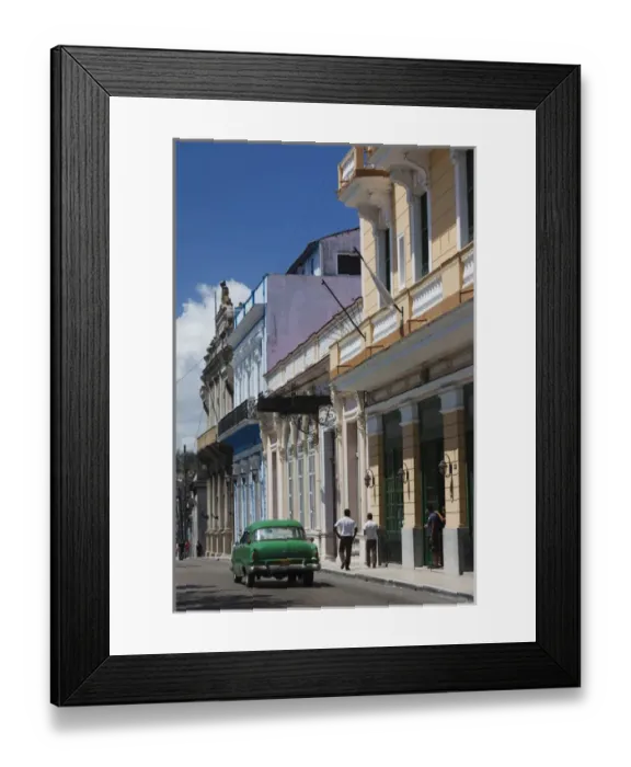 Framed Print : Cuba, Matanzas Province, Matanzas, buildings by the Parque Libertad park
