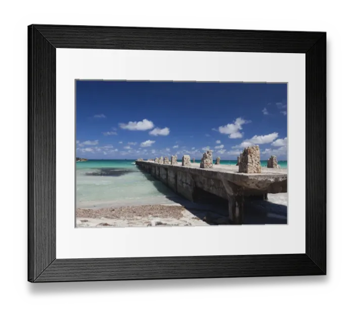 Framed Print : Cuba, Havana Province, Playas del Este, Playa Jibacoa beach, pier Framed Print : Cuba, Havana Province, Playas del Este, Playa Jibacoa beach, pier