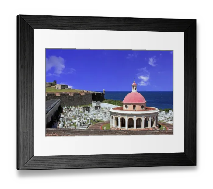 Framed Print : Puerto Rico, San Juan, Fort San Felipe del Morro, and Cemetery Framed Print : Puerto Rico, San Juan, Fort San Felipe del Morro, and Cemetery