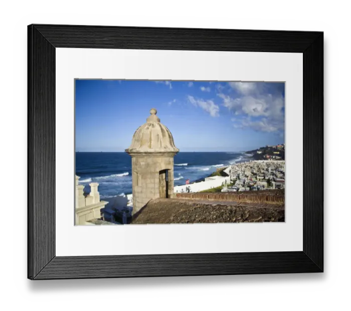 Framed Print : Cemetery and La Perla from El Morro fortress. Old San Juan. Puerto Rico Framed Print : Cemetery and La Perla from El Morro fortress. Old San Juan. Puerto Rico