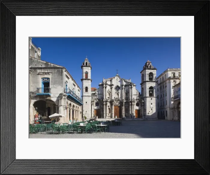 Framed Print : Cuba, Havana, Havana Vieja, Plaza de la Catedral, Catedral de San Cristobal de la Habana Framed Print : Cuba, Havana, Havana Vieja, Plaza de la Catedral, Catedral de San Cristobal de la Habana