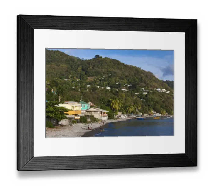 Framed Print : Dominica, Roseau, coast view Framed Print : Dominica, Roseau, coast view