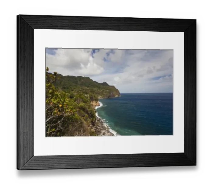 Framed Print : Dominica, Roseau, Grand Bay Area, Grand Bay Coastline
