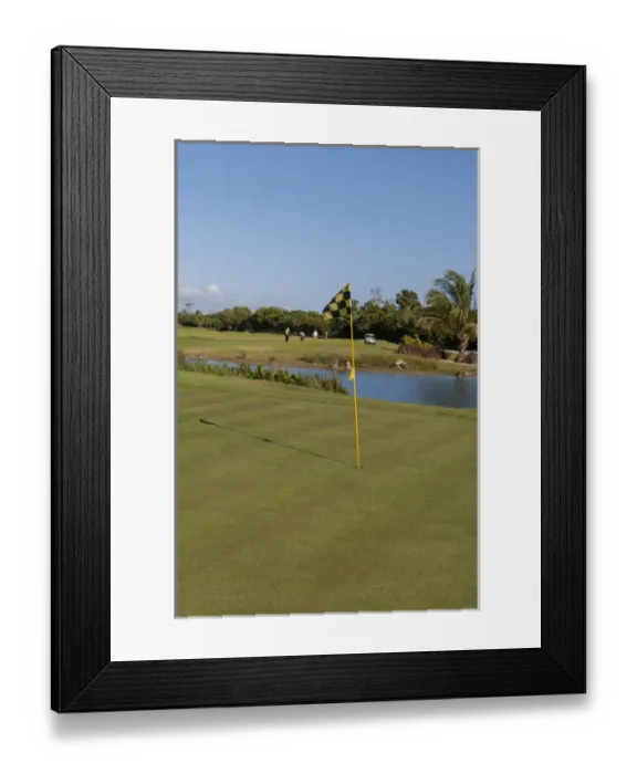 Framed Print : Dominican Republic, Punta Cana, Higuey, Bavaro, golfers on Punta Blanca golf course