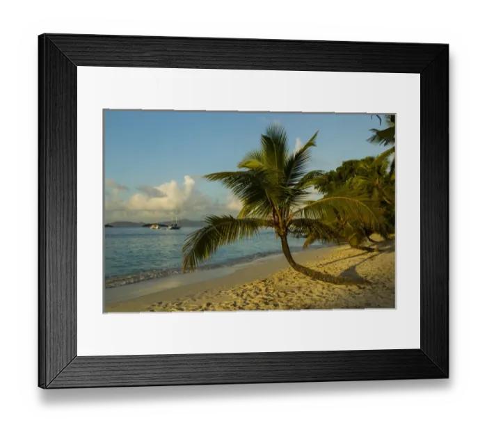 Framed Print : Caribbean, USA Virgin Islands. Beach scenic