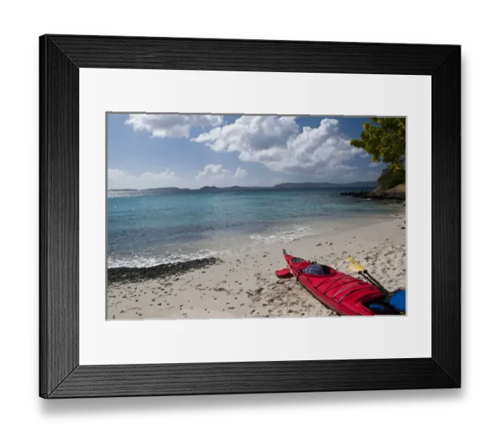 Framed Print : USA, USVI, St John. Tropical winter getaway provides recreation options