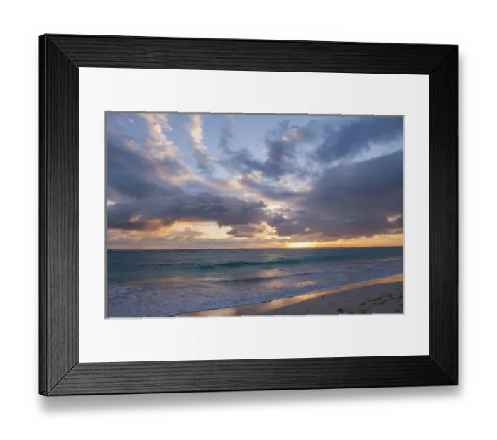 Framed Print : Dominican Republic, Punta Cana, Higuey, Bavaro, Bavaro Beach, sunrise