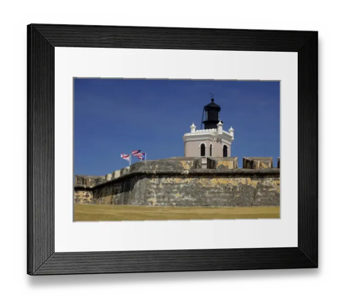 Framed Print : USA, Puerto Rico, San Juan. Lighthouse at El Morro Fort, a UNESCO World Heritage Site Framed Print : USA, Puerto Rico, San Juan. Lighthouse at El Morro Fort, a UNESCO World Heritage Site