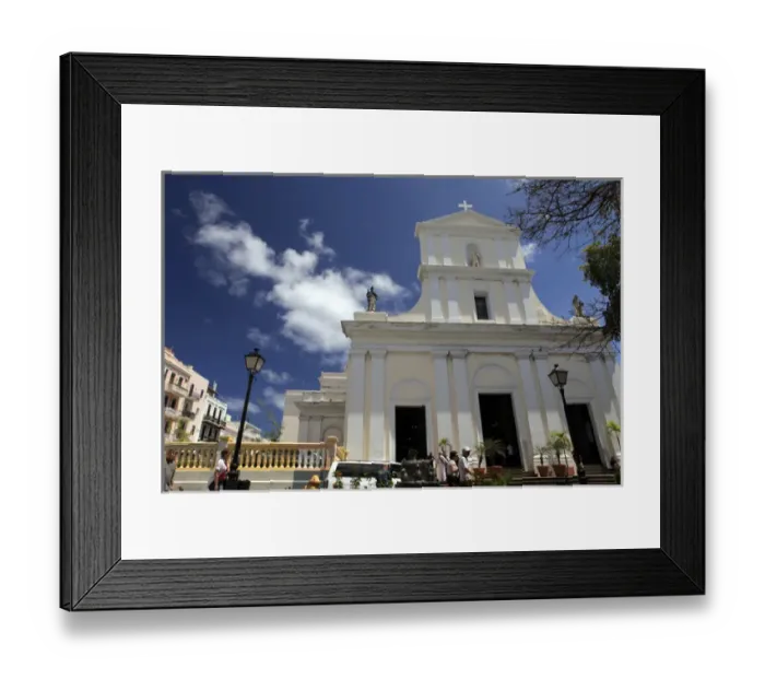 Framed Print : USA, Puerto Rico, San Juan. Cathedral of San Juan Bautista, San Juan, Puerto Rico