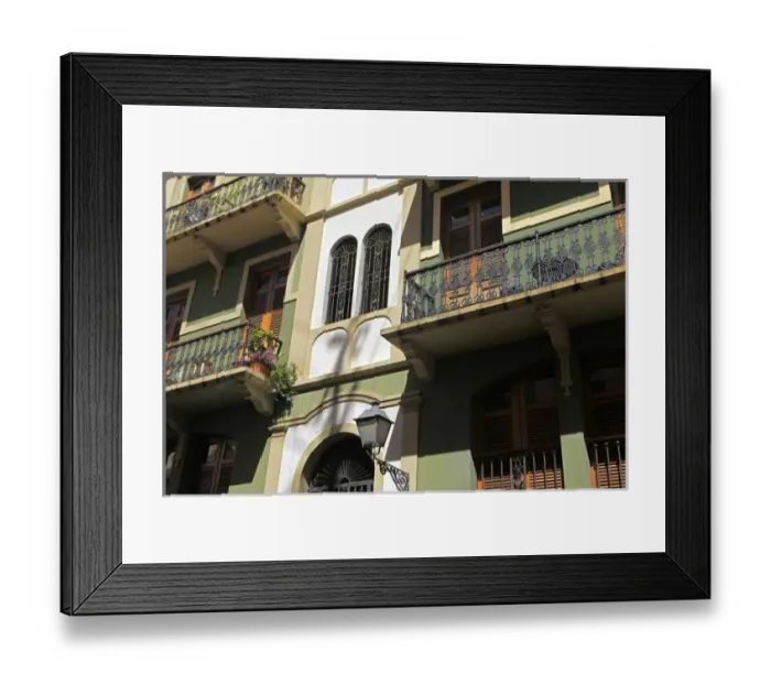 Framed Print : USA, Puerto Rico, San Juan. Balconies of San Juan Framed Print : USA, Puerto Rico, San Juan. Balconies of San Juan
