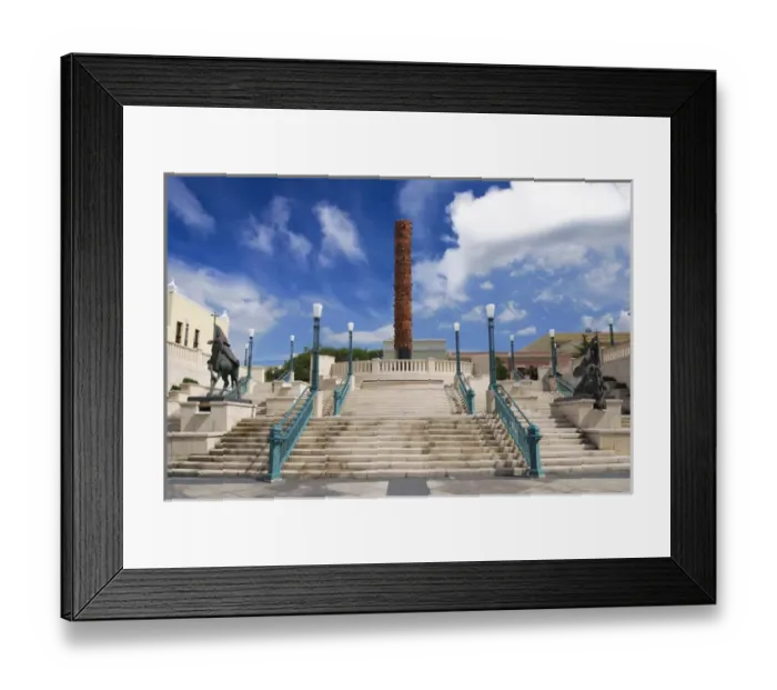 Framed Print : Puerto Rico, San Juan, Plaza del Quinto Centenario, View of El Totem in Plaza del Totem Framed Print : Puerto Rico, San Juan, Plaza del Quinto Centenario, View of El Totem in Plaza del Totem