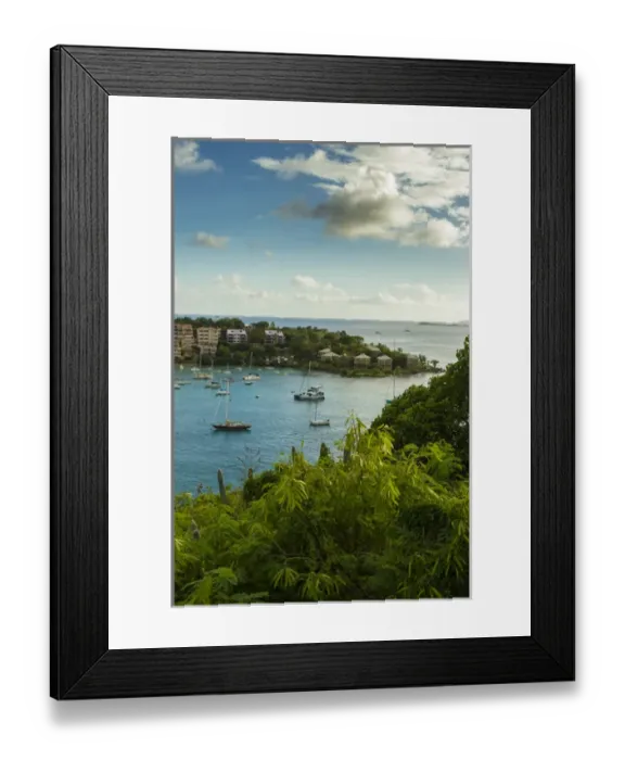 Framed Print : Caribbean, USA Virgin Islands, St. John. Scenic of Cruz Bay Framed Print : Caribbean, USA Virgin Islands, St. John. Scenic of Cruz Bay