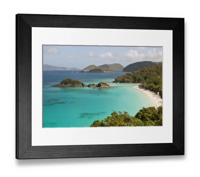 Framed Print : USA, USVI, St John. Tropical winter getaway