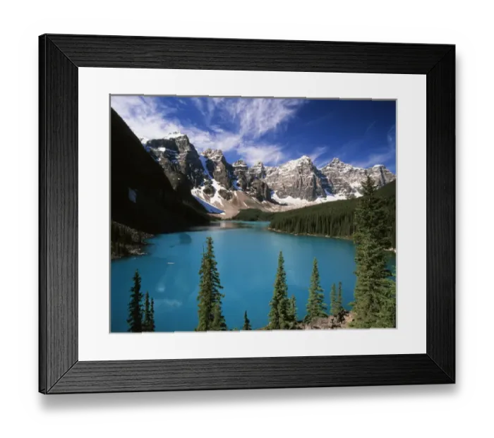 Framed Print : Canada, Alberta, Banff National Park, Wenkchemna Peaks refelcted in Morainw lake Framed Print : Canada, Alberta, Banff National Park, Wenkchemna Peaks refelcted in Morainw lake