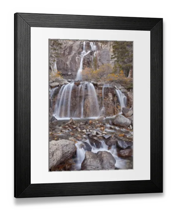 Framed Print : Canada, Alberta, Jasper National Park. Scenic of Tangle Falls