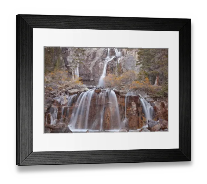 Framed Print : Canada, Alberta, Jasper National Park. Scenic of Tangle Falls