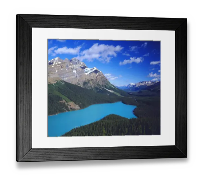 Framed Print : Canada; Alberta; Banff National Park; A glacier fed lake in the Rockies